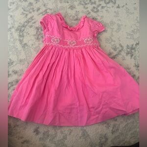 Rachel Riley Bright Pink Smocked Toddler Dress 18M